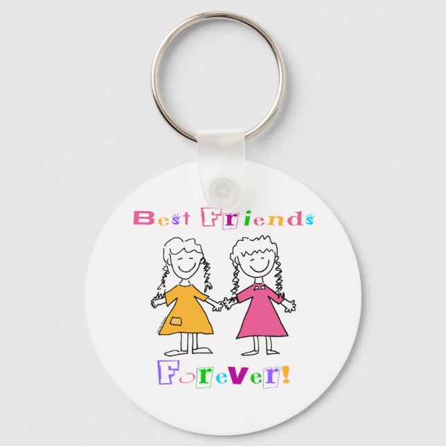 Best Friends Forever BFF Gifts Key Ring (Front)