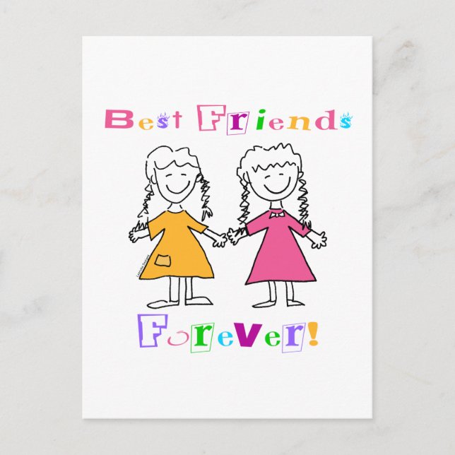 Best Friends Forever BFF Gifts Postcard (Front)