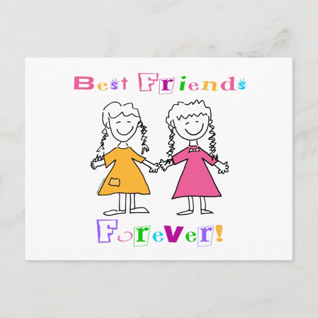 Best Friends Forever BFF Gifts Postcard (Front)
