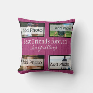 Best Friends Forever, BFF, Girly, Photo Collage Cushion