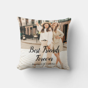 Best Friends Forever BFF modern personalised photo Cushion
