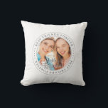 Best Friends Forever BFF Simple Modern Photo Cushion<br><div class="desc">This simple and classic design is composed of serif typography and add a custom photo. "Best Friends Forever" circles the photo of your friends</div>