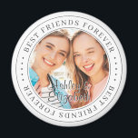Best Friends Forever BFF Simple Modern Photo Magnet<br><div class="desc">This simple and classic design is composed of serif typography and add a custom photo. "Best Friends Forever" circles the photo of your friends</div>