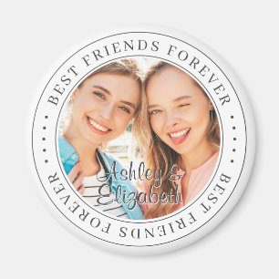 Best Friends Forever BFF Simple Modern Photo Magnet