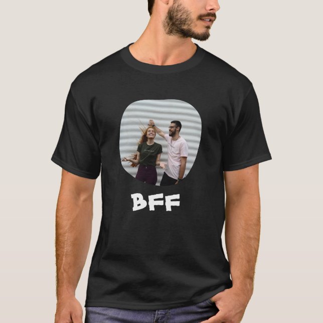 Best Friends Forever BFF upload your square photo T-Shirt (Front)