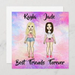 Best Friends Forever Blonde and Brunette Custom 