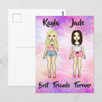 Best Friends Forever Blonde and Brunette Custom  