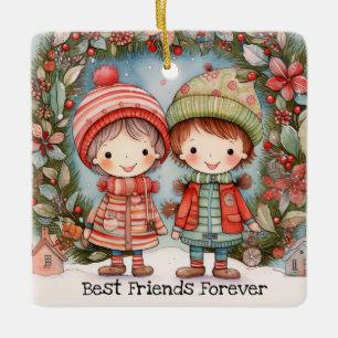 Best Friends Forever  Ceramic Ornament