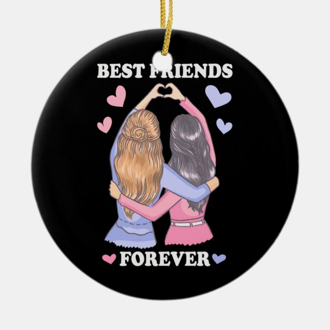 Best Friends Forever Ceramic Tree Decoration (Front)