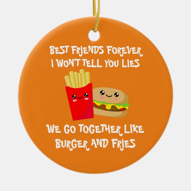 Best Friends Forever Ceramic Tree Decoration (Front)