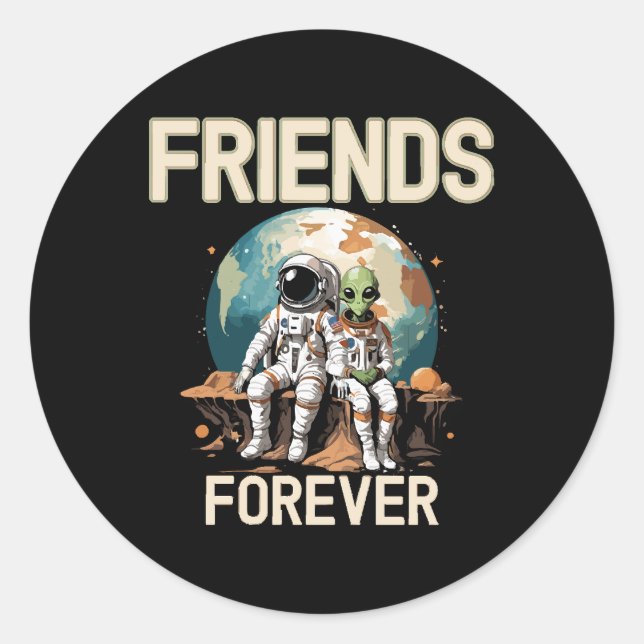 Best Friends Forever  Classic Round Sticker (Front)