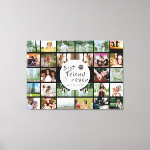Best Friends Forever Custom 28-Photo Collage Canvas Print