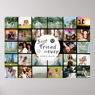 Best Friends Forever Custom 28-Photo Collage  Poster