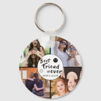 Best Friends Forever – Custom 4-Photo Collage  Key Ring