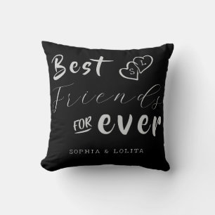 Best Friends Forever Custom Black Pillow –for GIFT