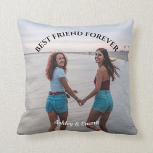 Best Friends Forever Custom Photo and Name Cushion