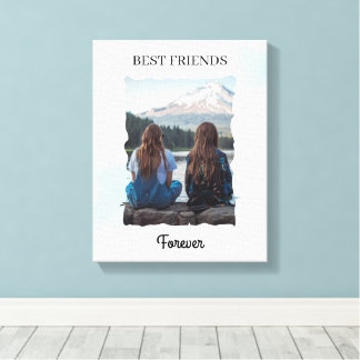 Best Friends Forever Custom Photo Canvas Print