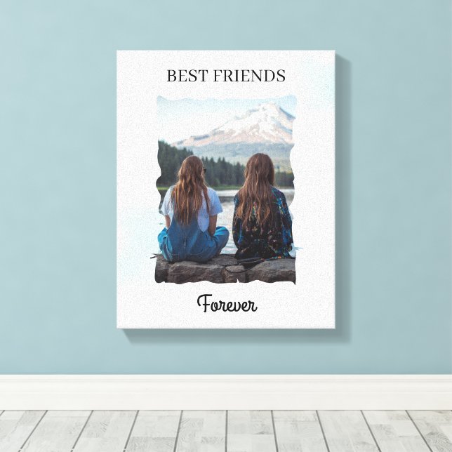 Best Friends Forever Custom Photo  Canvas Print (Insitu(Wood Floor))