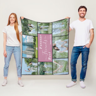Best Friends Forever Custom Photo Fleece Blanket