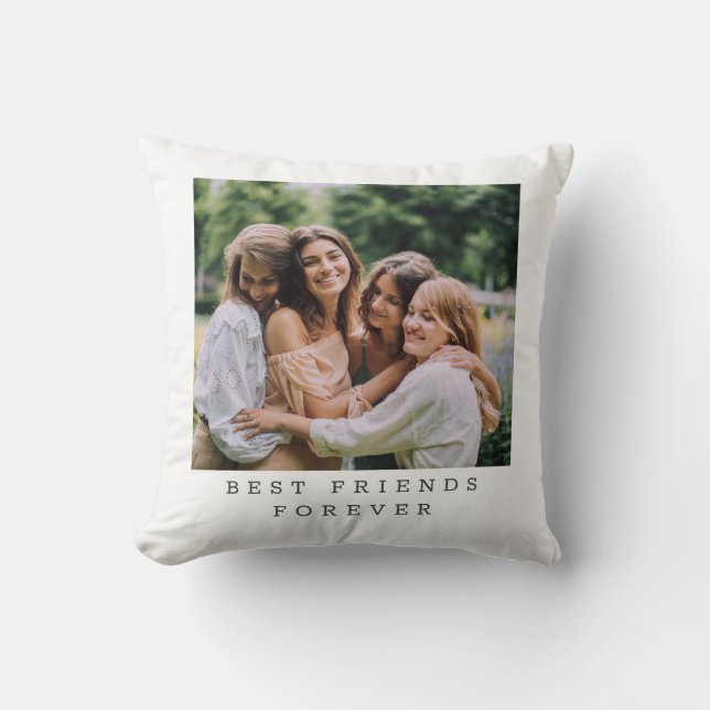 Best Friends Forever Custom Photo Personalised   Cushion (Front)