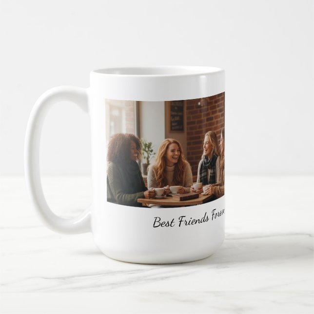Best Friends Forever Custom Photo Personalized Cof Coffee Mug (Left)