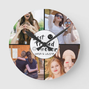 Best Friends Forever Custom Photo Wall Clock –4pic