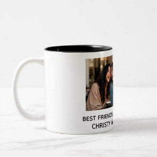 BEST FRIENDS FOREVER customised photo & names mug