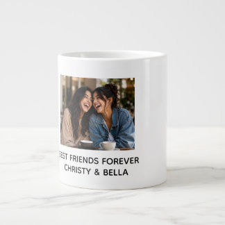 BEST FRIENDS FOREVER customised photo & names mug