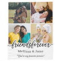 best friends forever cute 4 photos collage Black