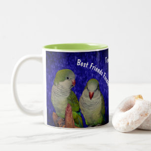Best Friends Forever Cute Bird Personalised Two-Tone Coffee Mug
