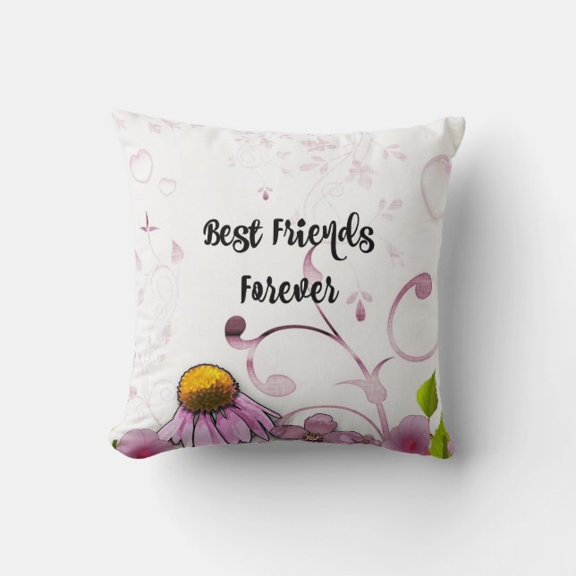 Best Friends Forever, Daisy Graphic Design Cushion (Front)