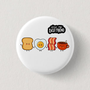 Best friends Forever, Foodie Friendship 3 Cm Round Badge