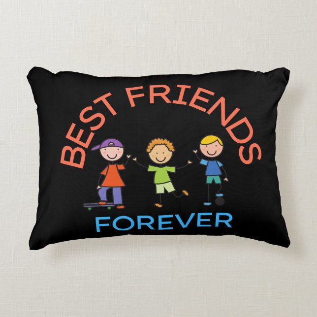 BEST FRIENDS FOREVER, FRIENDSHIP, FRIEND DAY DECORATIVE CUSHION (Front)