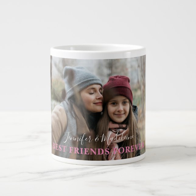Best Friends Forever Friendship Photo  Large Coffee Mug (Front)