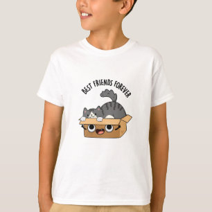 Best Friends Forever Funny Cat And Box Pun  T-Shirt