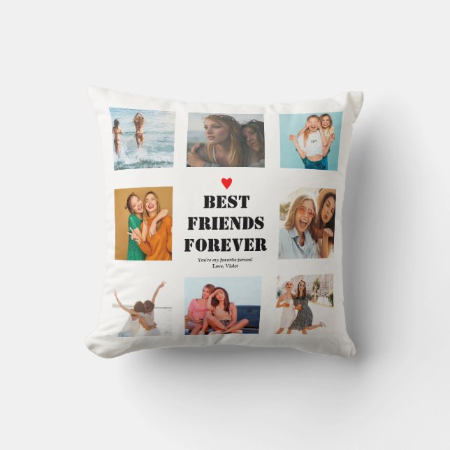 Best Friends Forever Girls BFF Bestie Gifts Cushion (Front)