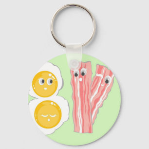 Best Friends Forever KAWAII  BACON And EGGS BFF Key Ring