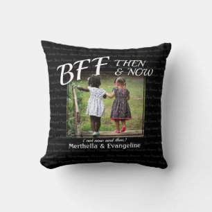 BEST FRIENDS FOREVER   Memory Keepsake PHOTO Black Cushion