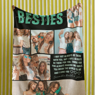 Best Friends Forever   Modern BFF 6 Photo Fleece Blanket