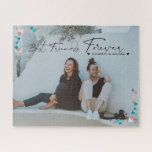 Best Friends Forever | Modern BFF Minimal Photo Jigsaw Puzzle<br><div class="desc">A great gift for your bestie(s). Minimal full frame photo, chic fonts and modern coloured hearts come together in this cheerful, fun design. Add your custom wording to this design by using the "Edit this design template" boxes on the right hand side of the item, or click the blue "Customise...</div>