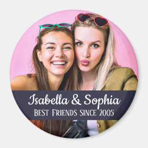 Best friends forever modern BFF photo Magnet