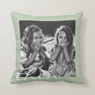 Best Friends Forever Now and Then Photo Gift Cushion