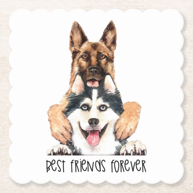 best friends forever. paper coaster (Front)