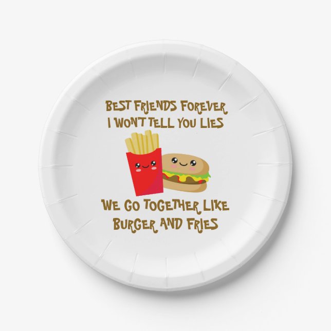 Best Friends Forever Paper Plate (Front)