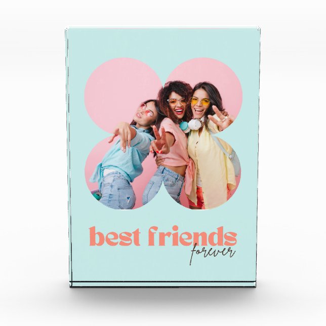 Best Friends Forever Photo Block BFF cute  (Front)