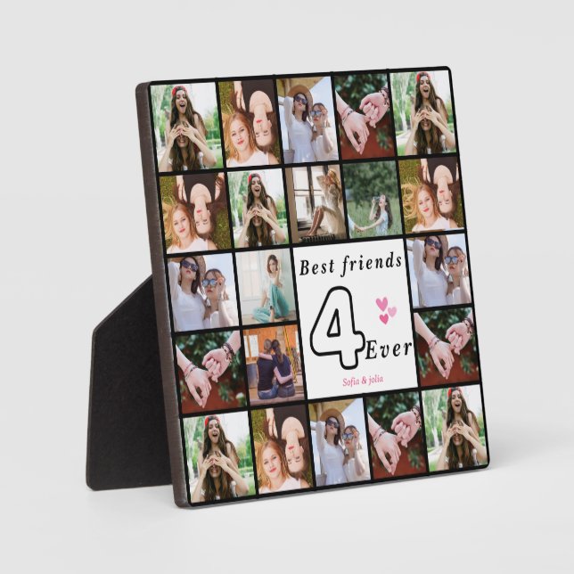 Best Friends Forever Photo Collage– 21 Pic Custom  Plaque (Front)