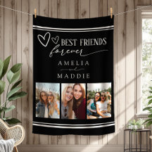 Best Friends Forever Photo Collage Black