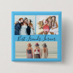 "Best Friends Forever Photo Collage  Button