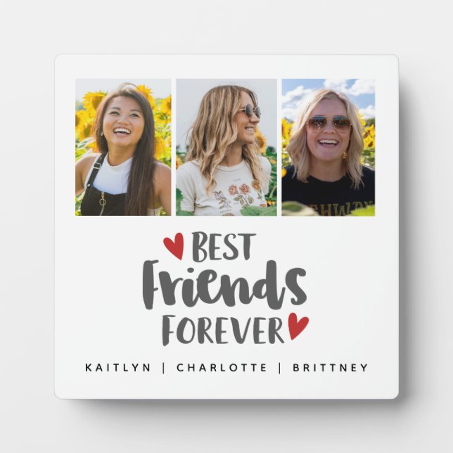 Best Friends Forever Photo Collage Plaque (Front)
