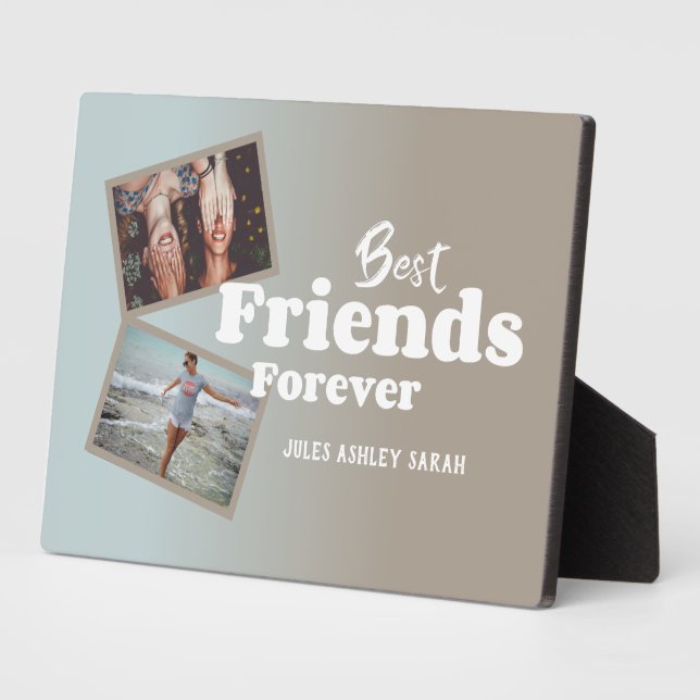 Best Friends Forever Photo Collage Plaque (Side)